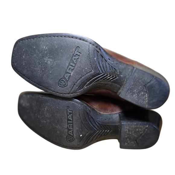 Clarks Artisan Womens Kessa Betty Brown Soft Cognac Leather Loafer Size 5M - Picture 7 of 9